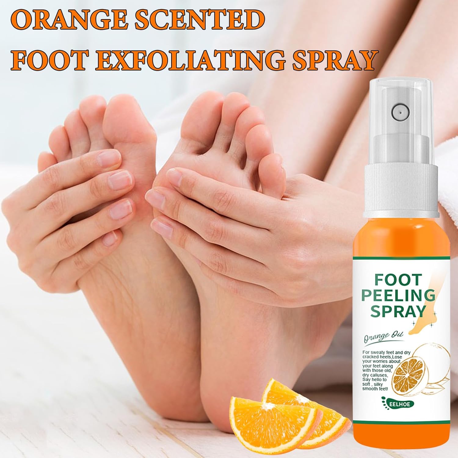 Spray Exfoliant Pentru Picioare Din Ulei de Portocală